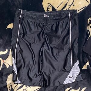Nike Men's Black and Gray Athletic Shorts